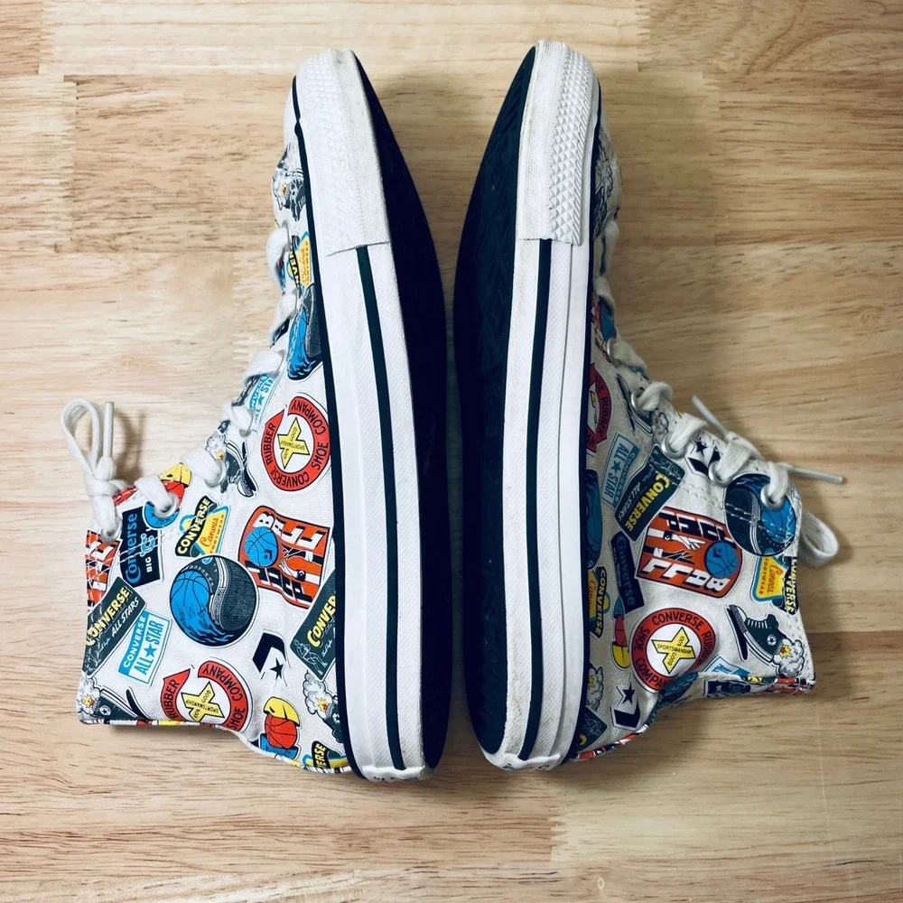 Converse Chuck Taylor All Star High Top Sticker Collage Print Junior 3